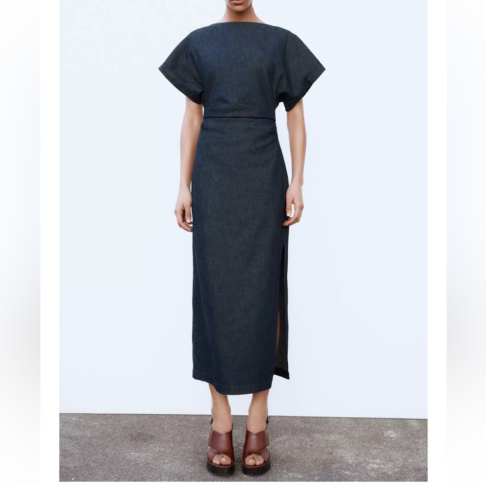 Zara Denim Midi Dress